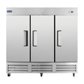 Polarman PLM-81RS 81" Reach-In Refrigerator with Triple Solid Doors, Bottom Mount, Stainless Steel, 72 cu. ft.
