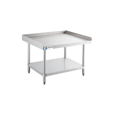 ChefAsst 30" x 36" CA-ESS-3036-316 16-Gauge 304 Stainless Steel Equipment Stand with 201 Stainless Steel Legs and Undershelf