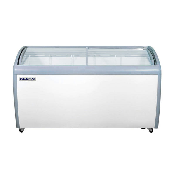 Polarman 60 1/4" PLM-S460 Curved Sliding Top Display Ice Cream Freezer