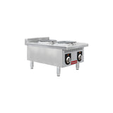 Flamaster FLM-EHP15 15" Commercial Electric Hot Plate - 2 Burners, 208V, 1 Phase