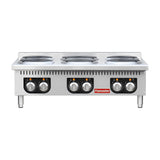 Flamaster FLM-EHP36 36" Commercial Electric Hot Plate - 6 Burners, 208V, 3 Phase