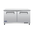 Polarman PLM-UC-60FS 61 1/4" Undercounter Freezer, 15.5 cu. ft, Stainless Steel, 2 Solid Doors