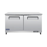 Polarman PLM-UC-60S 61 1/4" Undercounter Refrigerator, 15.5 cu. ft, Stainless Steel, 2 Solid Doors