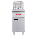 Flamaster FLM-F4-NG 15 1/2" Natural Gas Floor Fryer, 40-50 lb, 4 Tubes, 120,000 BTU
