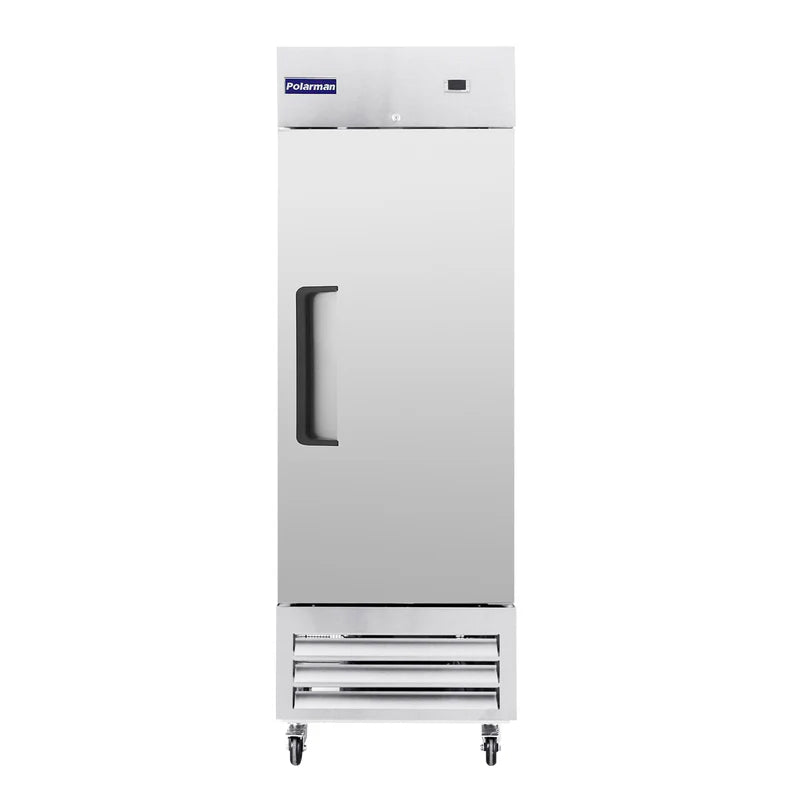 Polarman PLM-19FS 26 3/16" Reach-In Freezer with Single Solid Door, Bottom Mount, Stainless Steel, 19 cu. ft.