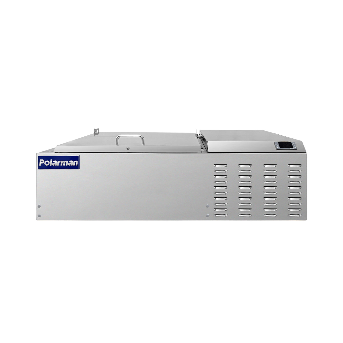 Polarman PLM-PD40 39" Countertop Refrigerated Topping Rail, Stainless Steel, (6) 1/6 Size Pans