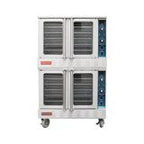 Flamaster FLM-COE240-2 38" Commercial Double Deck Electric Convection Oven - 10 Racks, 240V