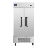 Polarman PLM-35FS 39 1/2" Reach-In Freezer with Double Solid Doors, Bottom Mount, Stainless Steel, 35 cu. ft.