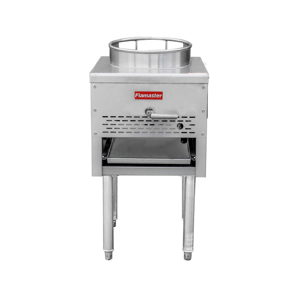 Flamaster FLM-WOK-LP Liquid Propane 18″ Wok Range with 13″ Ring, 95,000 BTU