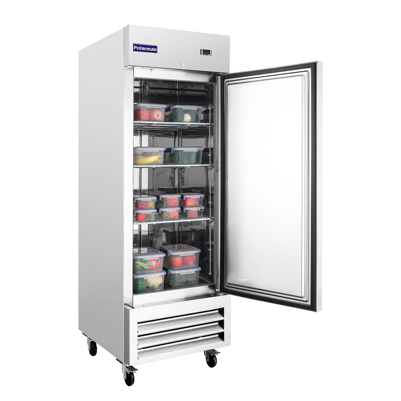 [Clearance] Polarman PLM-27FS 26 3/4" Reach-In Freezer with Single Solid Door, Bottom Mount, Stainless Steel, 23 cu. ft.