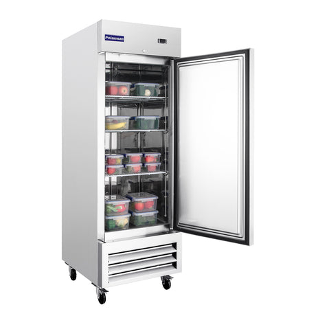 [Clearance] Polarman PLM-27FS 26 3/4" Reach-In Freezer with Single Solid Door, Bottom Mount, Stainless Steel, 23 cu. ft.