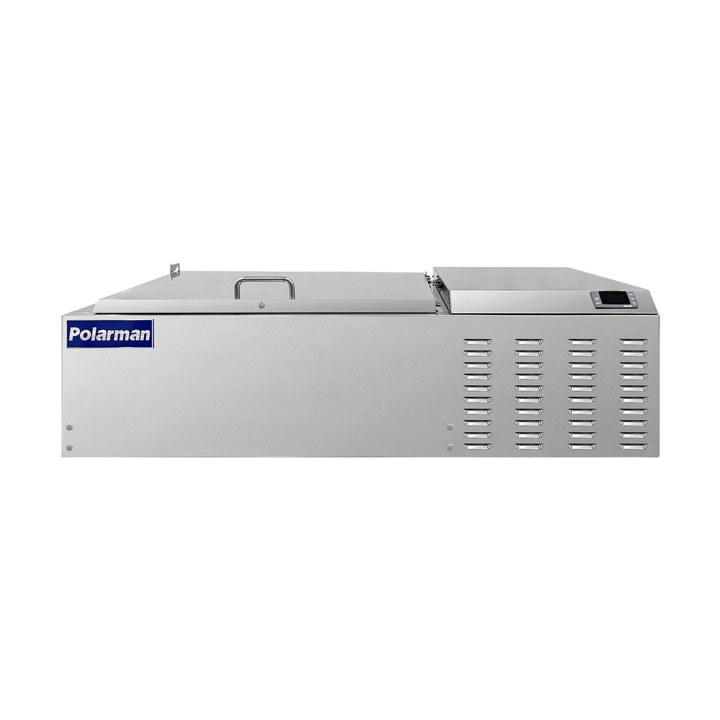 Polarman PLM-PD46 46" Countertop Refrigerated Topping Rail, Stainless Steel,(8) 1/6 Size Pans