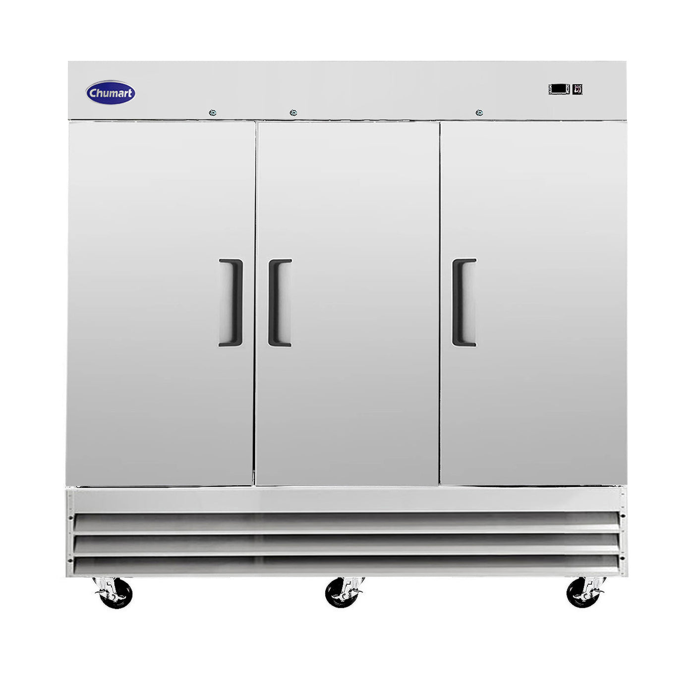 Chumart CMT-81F 80 7/8" Reach-In Freezer with Triple Solid Doors, Bottom Mount, Stainless Steel, 72 cu.ft