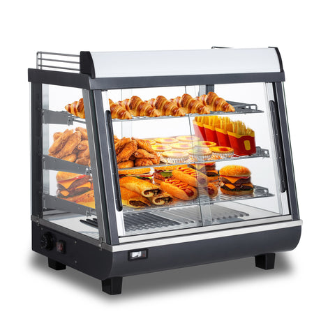 Polarman PLM-W96L 27″ 3 Shelf Countertop Heated Display Case with Sliding Doors