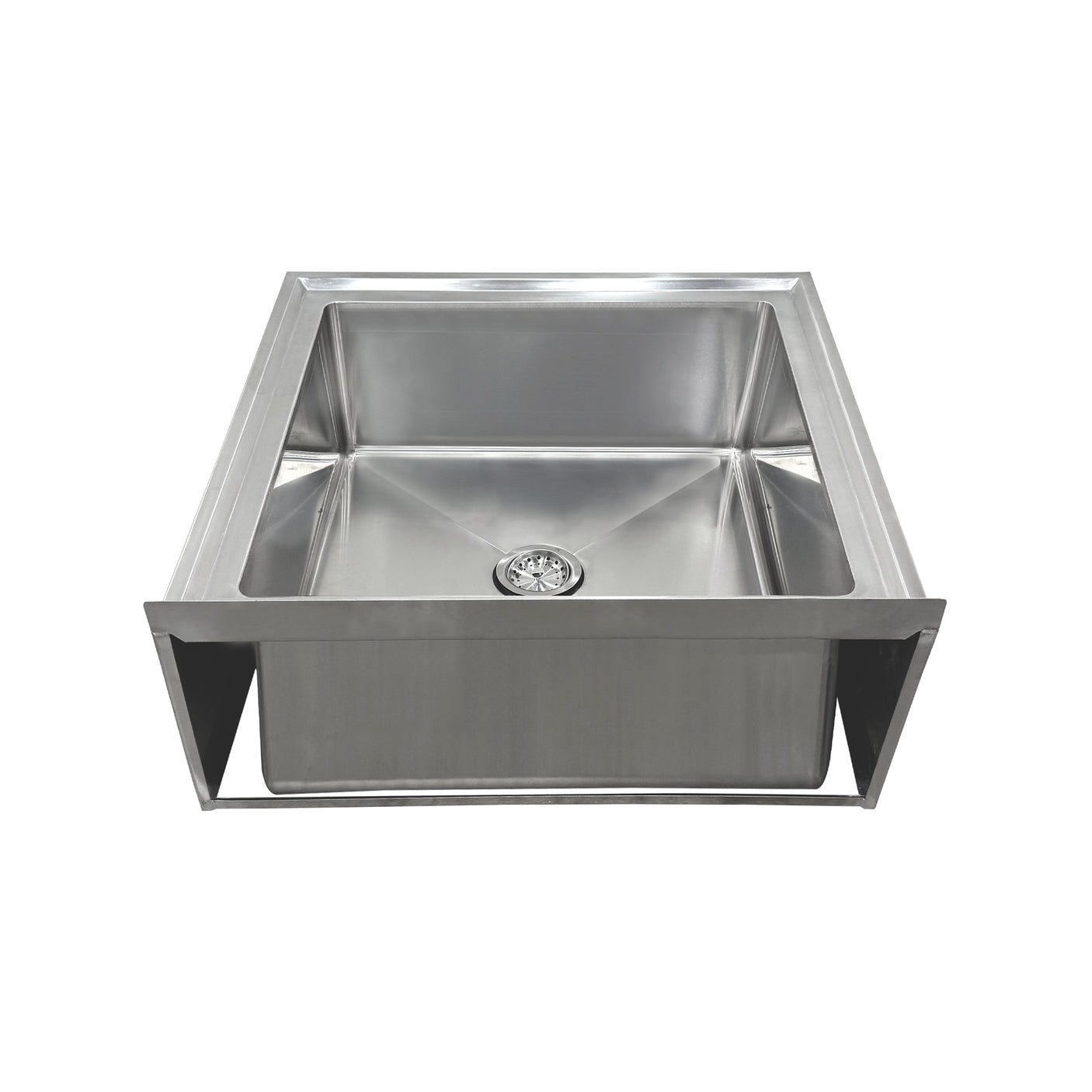 ChefAsst 29"CA-MS-292916-316 16-Gauge Stainless Steel One Compartment Floor Mop Sink - 24" x 24"x 12" Bowl