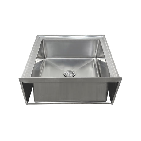 ChefAsst 29"CA-MS-292916-316 16-Gauge Stainless Steel One Compartment Floor Mop Sink - 24" x 24"x 12" Bowl