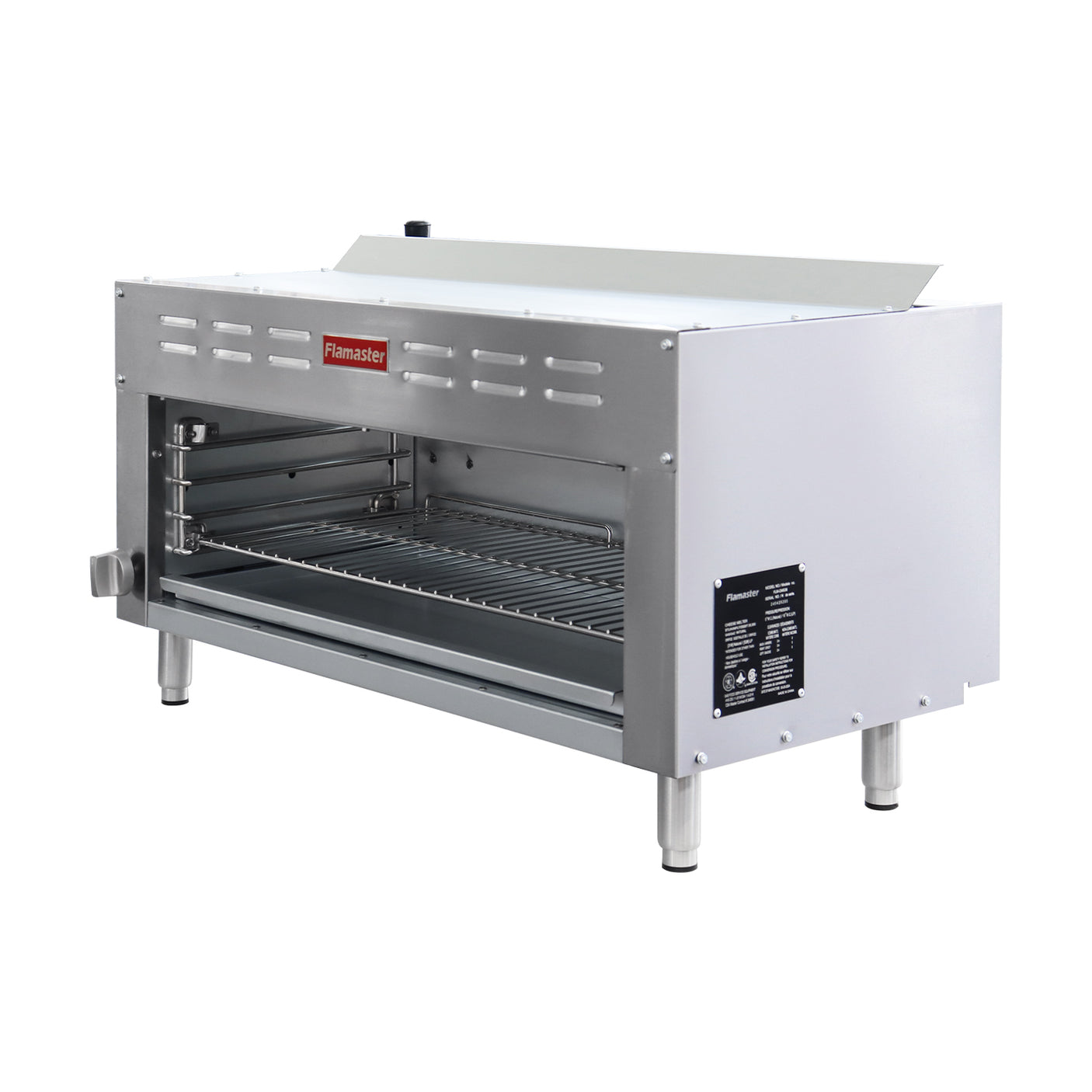 Flamaster FLM-CMG36 36” NG/LPG Infrared Cheese Melter, 35,000/32,000 BTU, Manual Valve