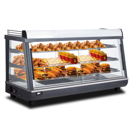 Polarman PLM-W186L 48″ 3 Shelf Countertop Heated Display Case with Sliding Doors