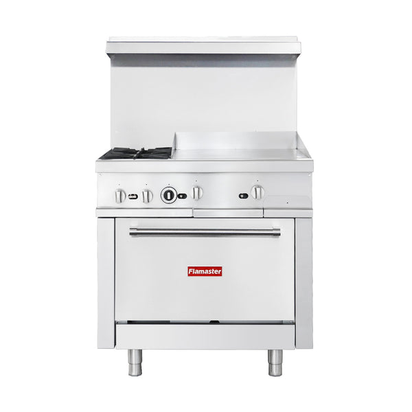 Flamaster CP-R36-24MG 2 Burner 36" Range with 24" Griddle and Standard Oven