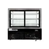 Polarman PLM-471SB 60" Black 3-Shelf Square Glass  Refrigerated Bakery Display Case