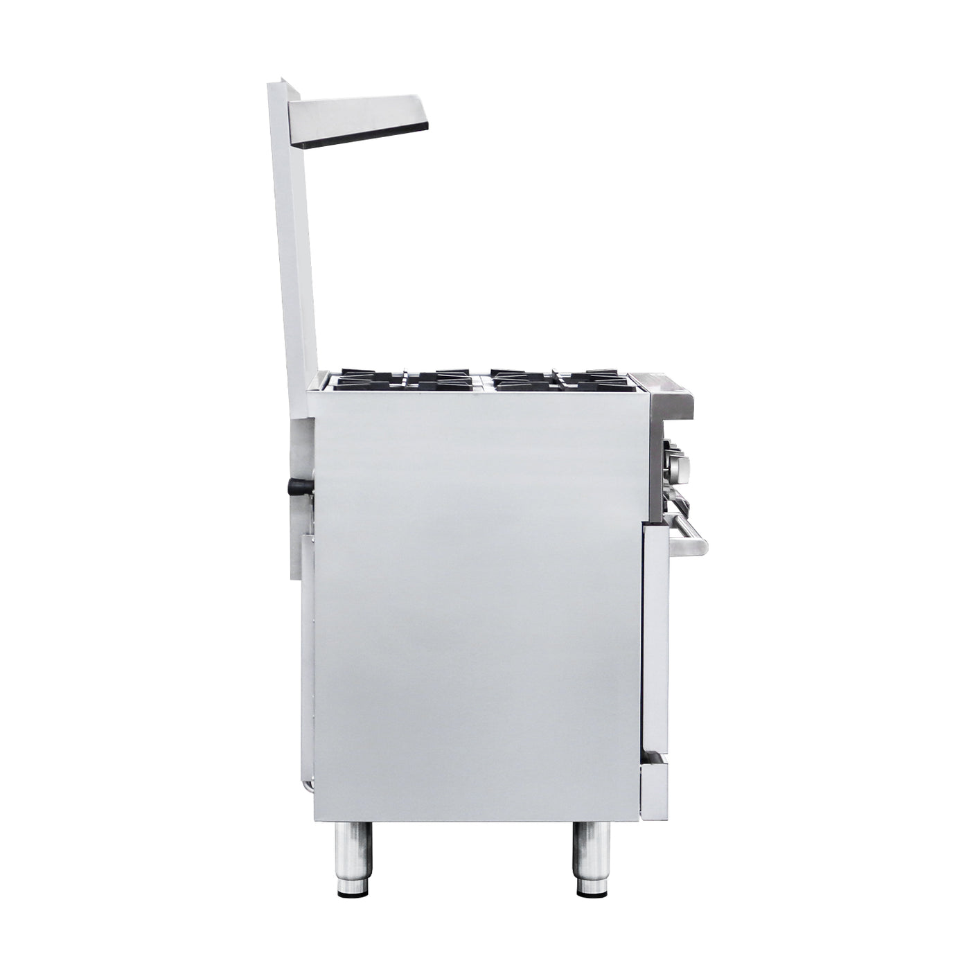 Flamaster FLM-R24 24” NG/LPG Commercial Gas Range, 4 Open Burners, Standard Oven, 153,000 BTU