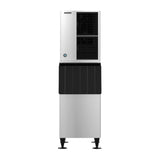 Hoshizaki KM-520MAJ Slim Line 22" Air Cooled Crescent Cube Ice Machine with Stainless Steel Finish Ice Storage Bin - 556 lb. Per Day, 300 lb. Storage
