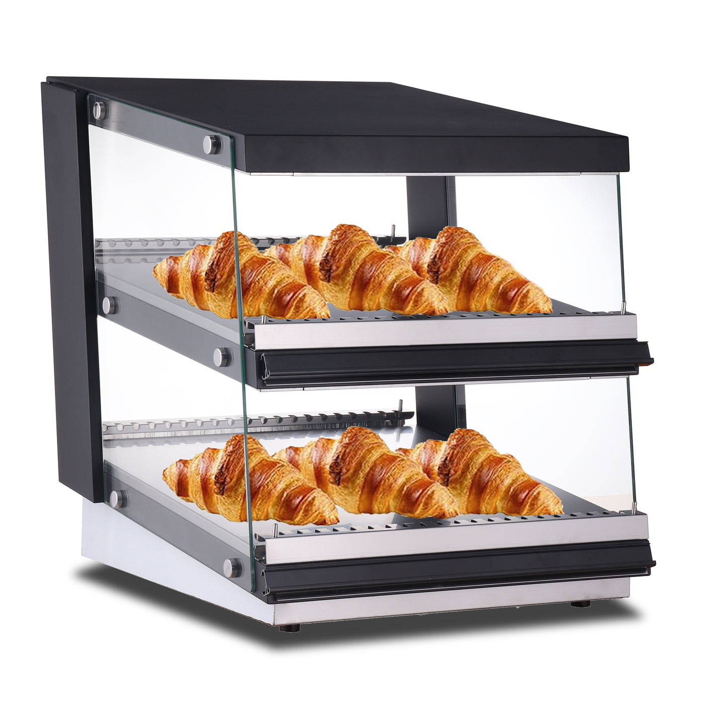 Polarman PLM-W85D-M 32″ Slanted 2-Shelf Countertop Heated Display Merchandiser