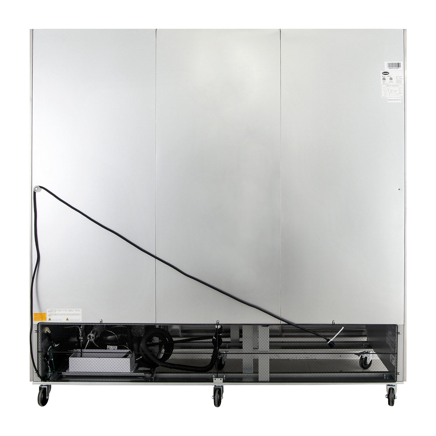 Polarman PLM-81RS 81" Reach-In Refrigerator with Triple Solid Doors, Bottom Mount, Stainless Steel, 72 cu. ft.