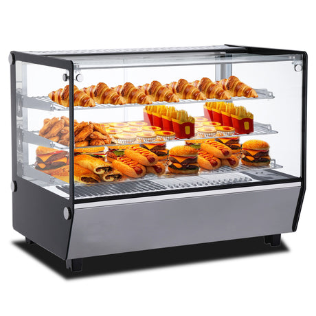 Polarman PLM-R160L-5 34″ 3 Shelf Countertop Heated Display Case with Sliding Doors