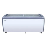 Polarman PLM-S560 70 7/8" Mobile Ice Cream Display Freezer, Curved Sliding Lid with 6 Baskets, 20 cu. ft.