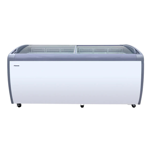 Polarman PLM-S560 70 7/8" Curved Sliding Top Display Ice Cream Freezer
