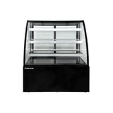 Polarman PLM-371AB 48" Black 3-Shelf Curved Glass Refrigerated Bakery Display Case