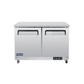 Polarman PLM-UC-48FS 48 1/4" Undercounter Freezer, 12 cu. ft, Stainless Steel, 2 Solid Doors