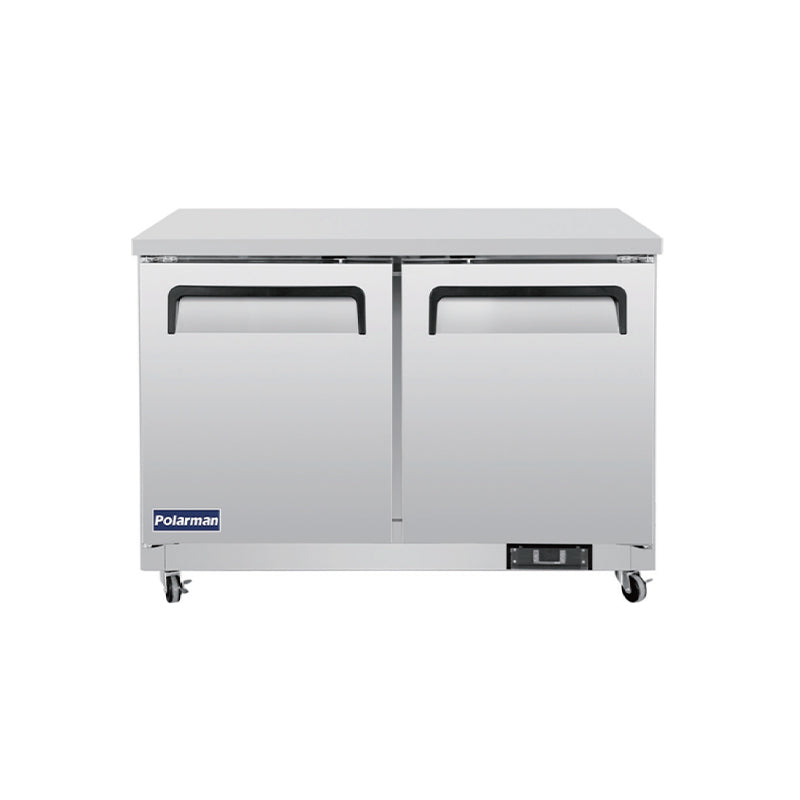 Polarman PLM-UC-48S 48 1/4" Undercounter Refrigerator, 12 cu. ft, Stainless Steel, 2 Solid Doors