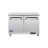 Polarman PLM-UC-48S 48 1/4" Undercounter Refrigerator, 12 cu. ft, Stainless Steel, 2 Solid Doors