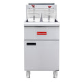 Flamaster FLM-F5-NG 21" Natural Gas Floor Fryer, 75-80 lb, 5 Tubes, 150,000 BTU