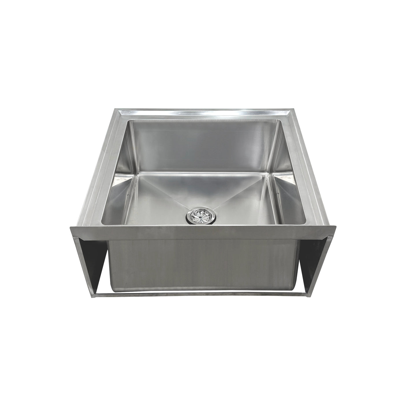 ChefAsst 25"CA-MS-212516-316 16-Gauge Stainless Steel One Compartment Floor Mop Sink - 20" x 16"x 12" Bowl