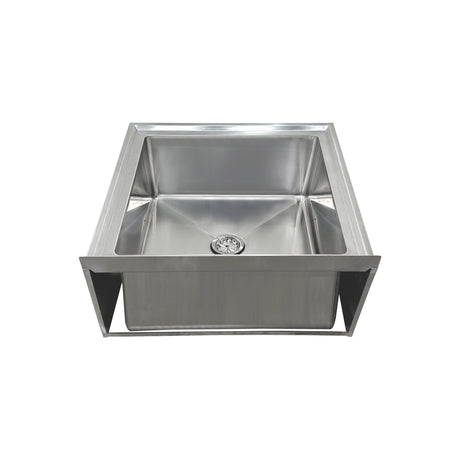 ChefAsst 25"CA-MS-212516-316 16-Gauge Stainless Steel One Compartment Floor Mop Sink - 20" x 16"x 12" Bowl