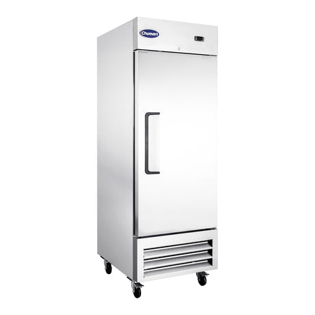 Chumart-27R 26 3/4" Reach-In Refrigerator with Single Solid Door, Bottom Mount, Stainless Steel, 23 cu. ft.