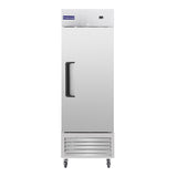 Polarman PLM-27RS 26 3/4" Reach-In Refrigerator with Single Solid Door, Bottom Mount, Stainless Steel, 23 cu. ft.