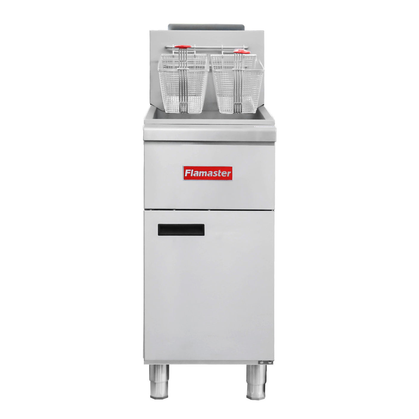Flamaster FLM-VF40-NG 15 1/2" Gas Open Pot Fryer, Natural Gas, 40-50 lb, 100,000 BTU