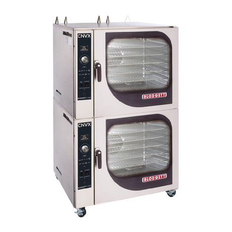 Blodgett CNVX-14 convection oven stacked on Blodgett combi oven