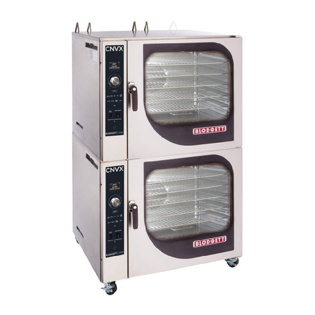 Blodgett CNVX-14 convection oven stacked on Blodgett combi oven