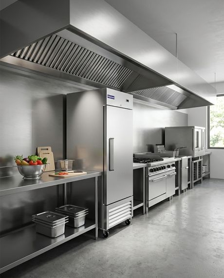 Polarman PLM-27RS 26 3/4" Reach-In Refrigerator with Single Solid Door, Bottom Mount, Stainless Steel, 23 cu. ft.