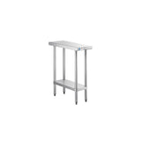 ChefAsst 30" x 12" CA-WTS-3012-316 16-Gauge 304 Stainless Steel Commercial Work Table with 201 Stainless Steel Legs and Undershelf