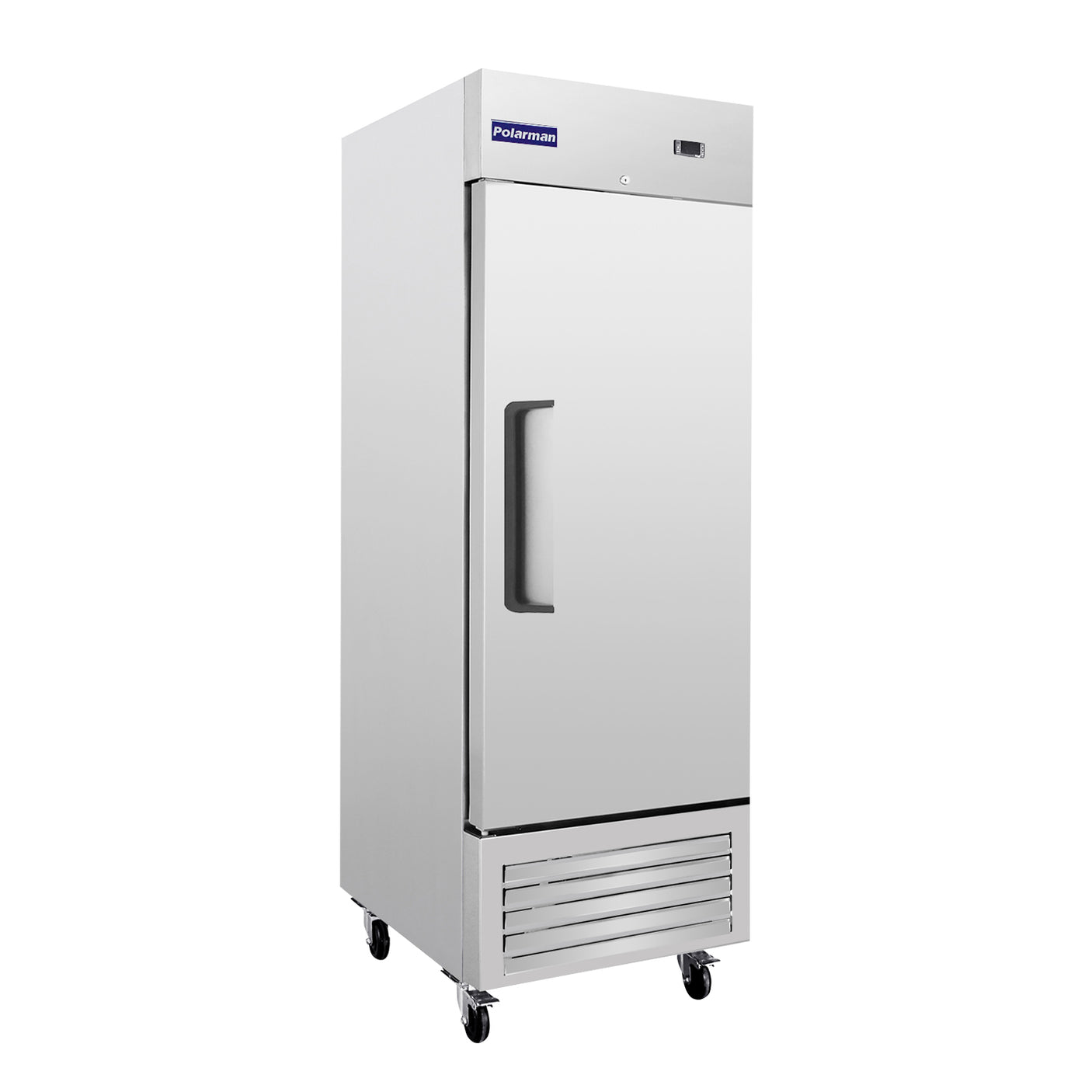 Polarman PLM-27RS 26 3/4" Reach-In Refrigerator with Single Solid Door, Bottom Mount, Stainless Steel, 23 cu. ft.