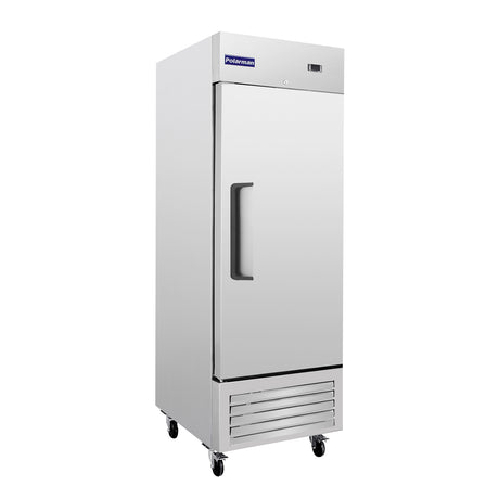Polarman PLM-27RS 26 3/4" Reach-In Refrigerator with Single Solid Door, Bottom Mount, Stainless Steel, 23 cu. ft.