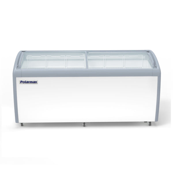 Polarman 70 7/8" PLM-S560 Curved Sliding Top Display Ice Cream Freezer