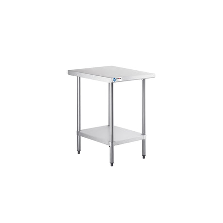 ChefAsst 30" x 24" CA-WTSS-3024-316 16-Gauge 304 Stainless Steel Commercial Work Table with 304 Stainless Steel Legs and Undershelf