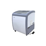 Polarman PLM-S150 26 3/16" Mobile Ice Cream Display Freezer, Curved Sliding Lid with 2 Baskets, 5.3 cu. ft.
